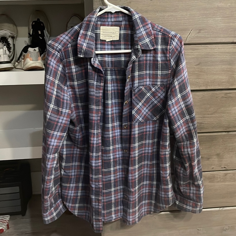 Aeropostale Boyfriend Fit Plaid shirt size Sm